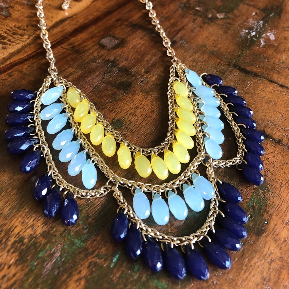 Multi Colored Multi Strand Necklace